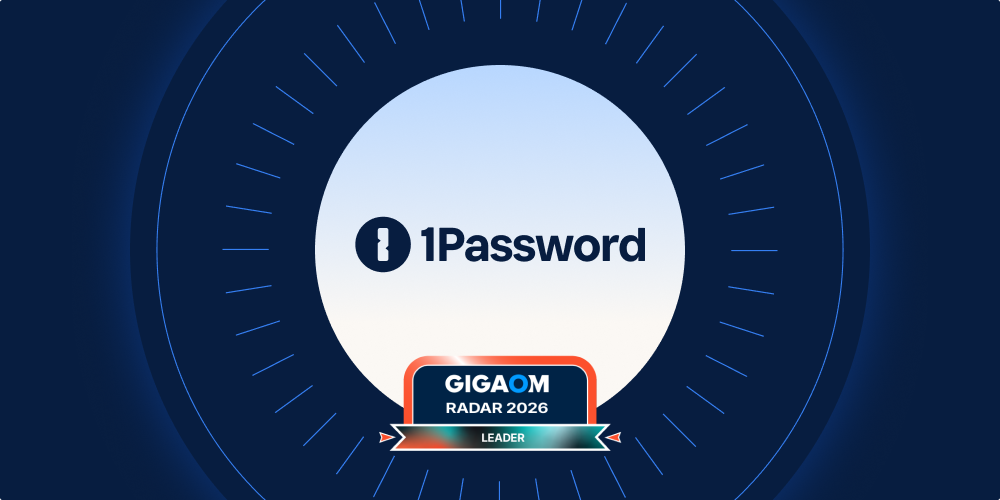 GigaOm Radar 2026 Leader | 1Password