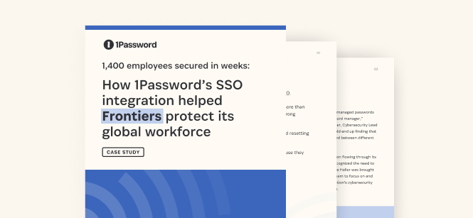 How 1Password's SSO integration helped Frontiers protect its global workforce